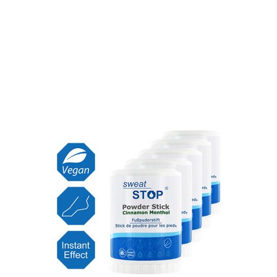 SweatStop® Powder Stick Menthol poudre absorbante pour pieds - 5 pcs 