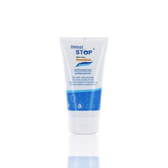 Antitranspirant SweatStop® Aloe Vera Sensitive lotion - front & visage 