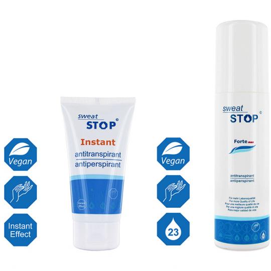 Set Antitranspirant pour mains - SweatStop® Forte max & Instant Lotion 