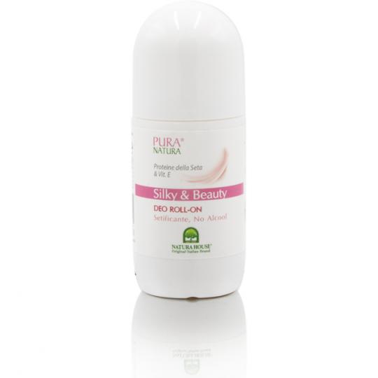 Déo Roll-on Silky Beauty Pura Natura anti-odeur ingrédients végétaux 