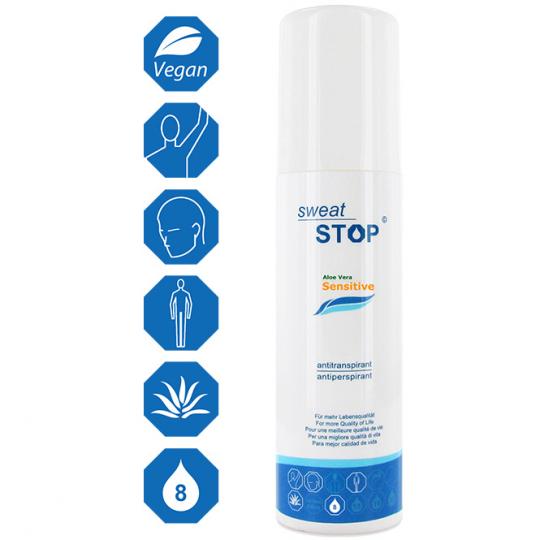 Antitranspirant SweatStop® Aloe Vera Sensitive spray corps & aisselles 